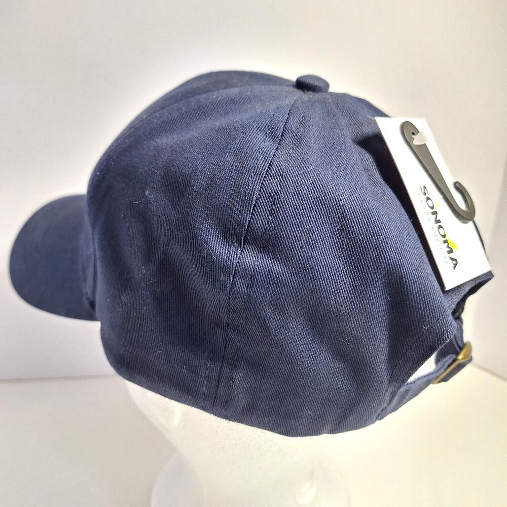 Cool Cat Lady Sonoma Womens Adjustable Baseball Cap Navy Embroidered 100% Cotton - Picture 4 of 9